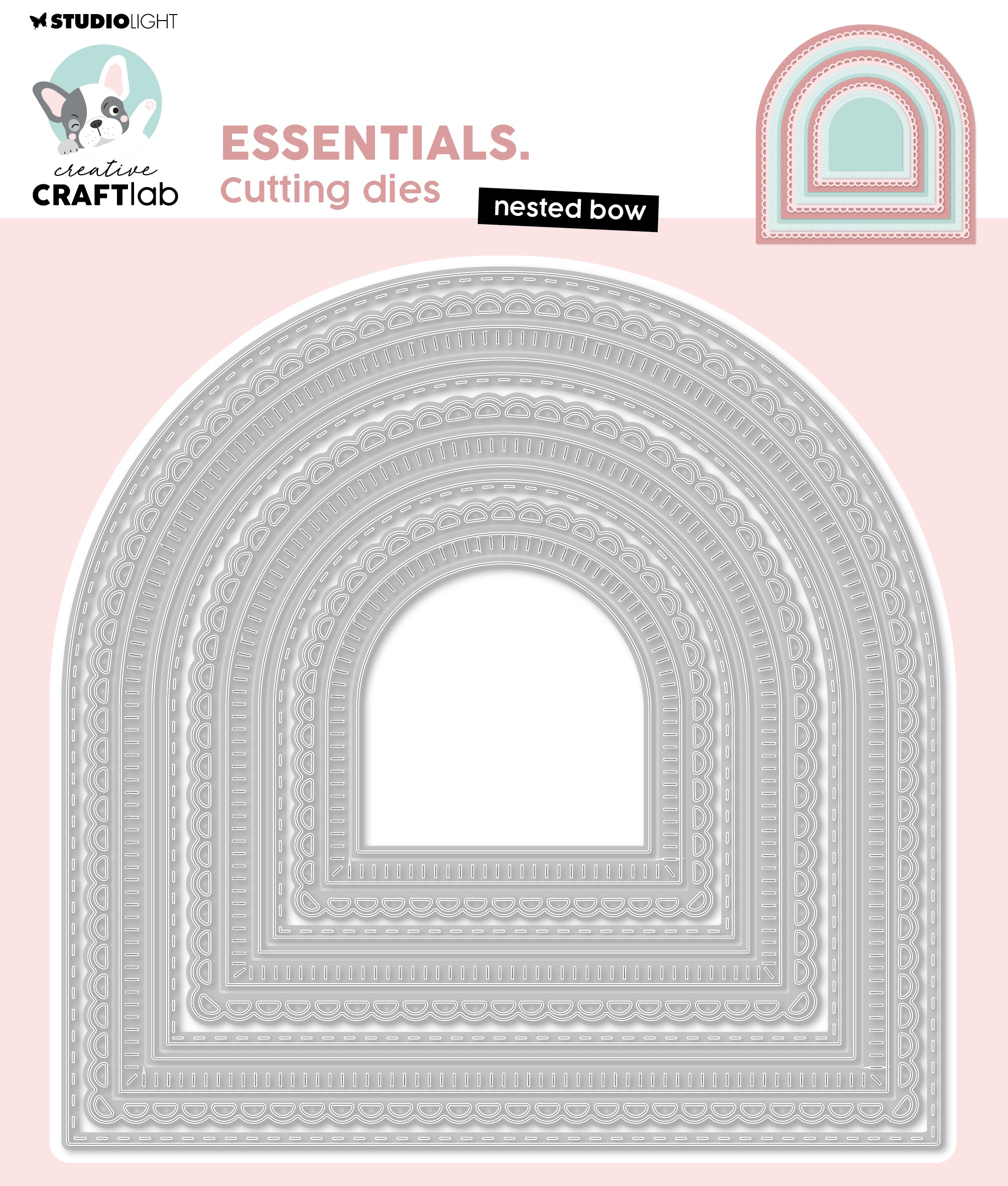 CCL Cutting Die Nested Bow Essentials 12 PC