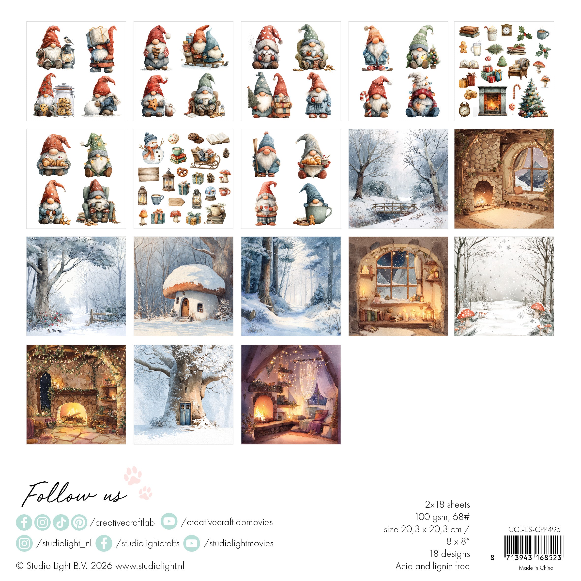 CCL Collage Paper Pad James The Gnome Essentials 36 Sheets