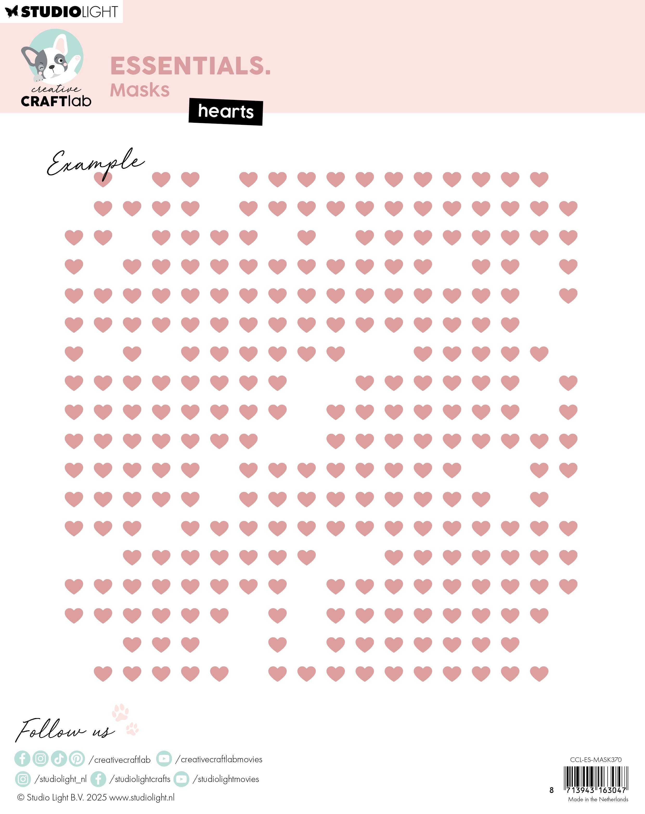 CCL Masks Hearts Essentials 1 Piece