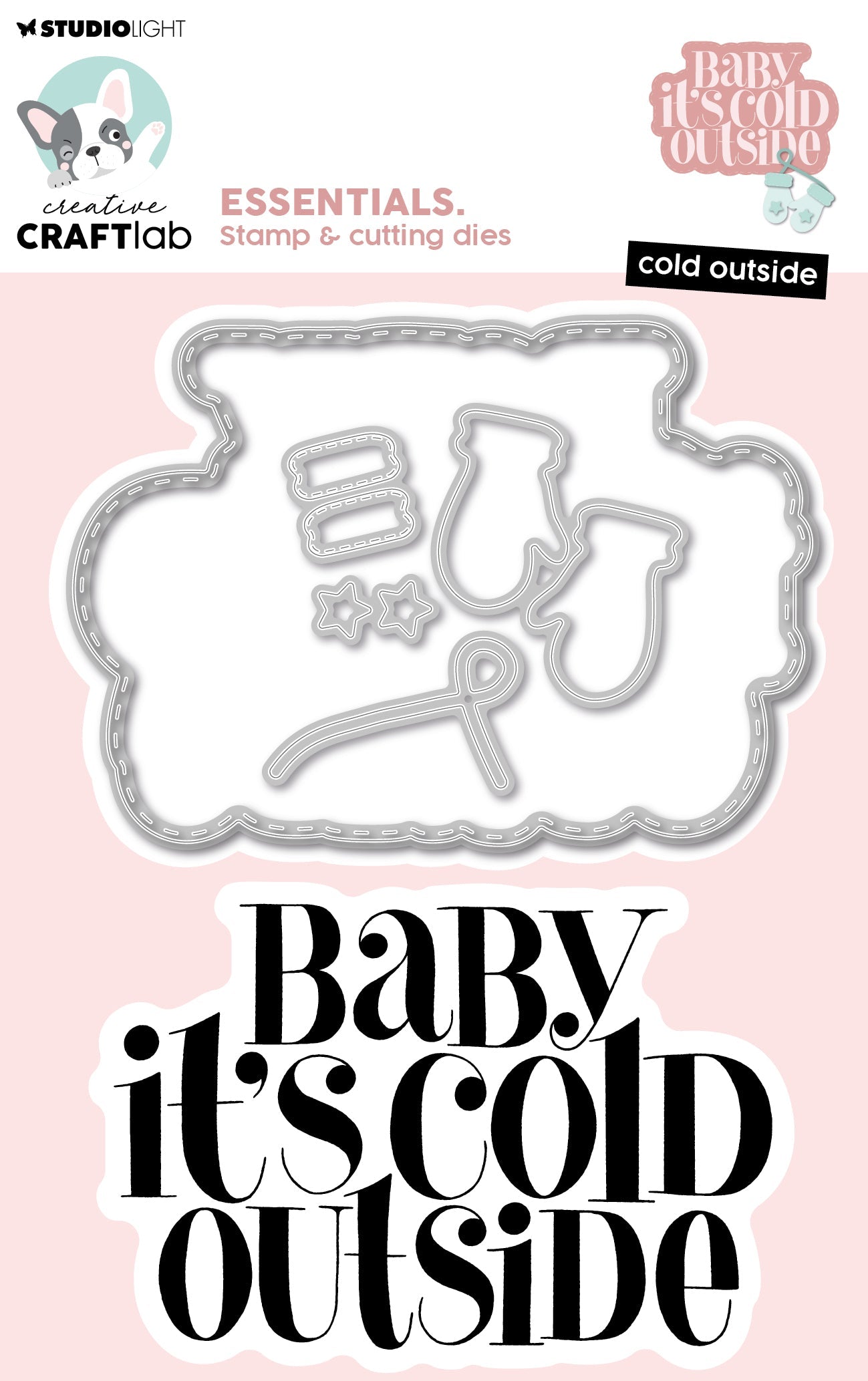 CCL Stamp & Cutting Dies Cold Outside Essentials 136x95x3mm 6 Pieces