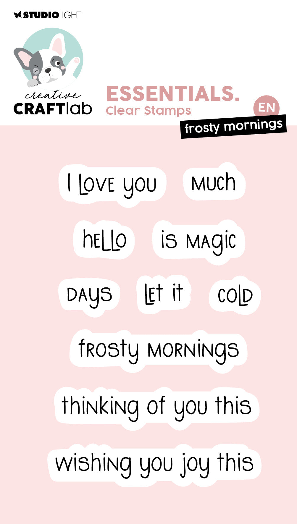 CCL Clear Stamp Frosty Mornings Essentials 93x61x3mm 10 Pieces