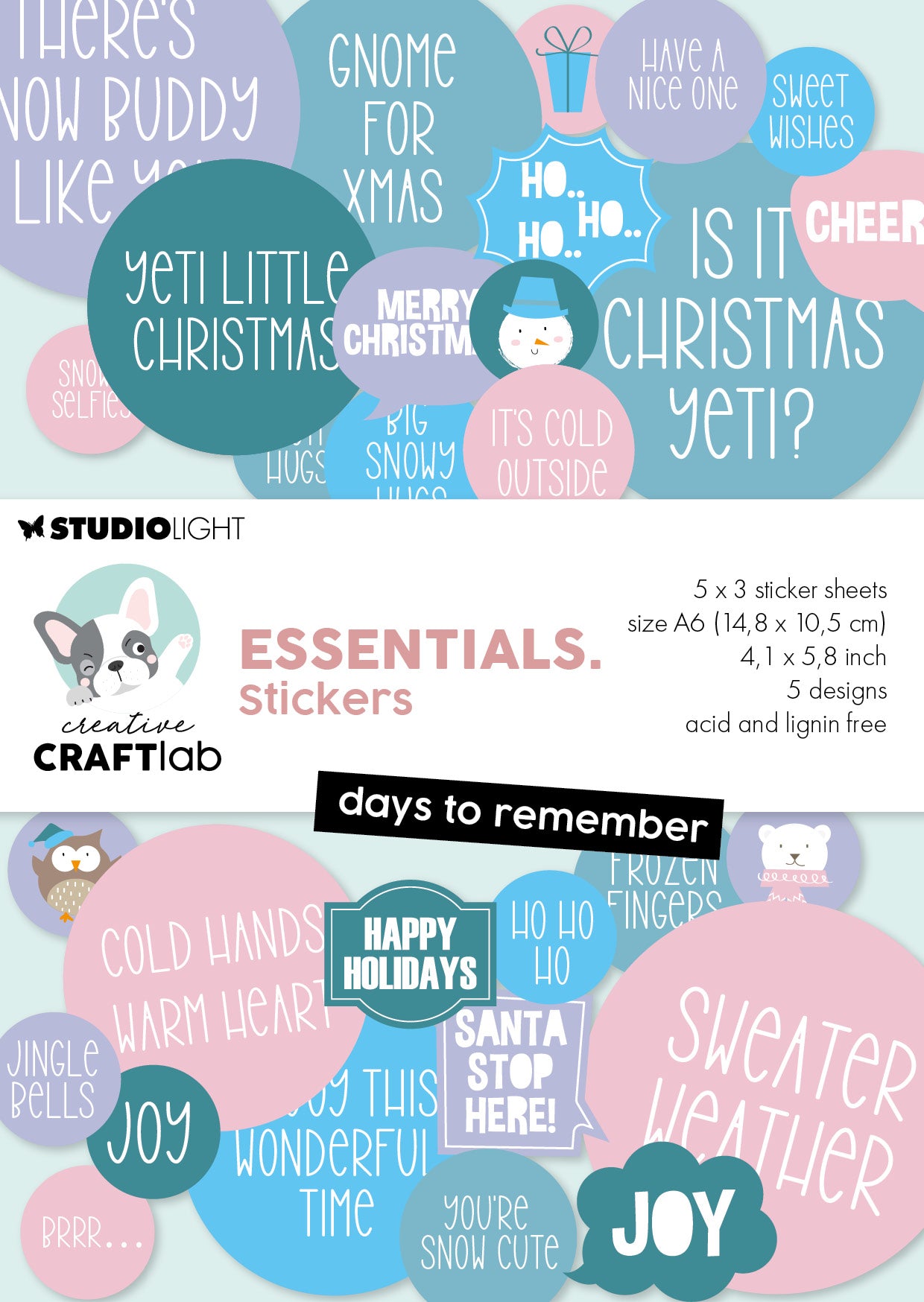 CCL Sticker Pad Days To Remember Essentials 15 Sheets