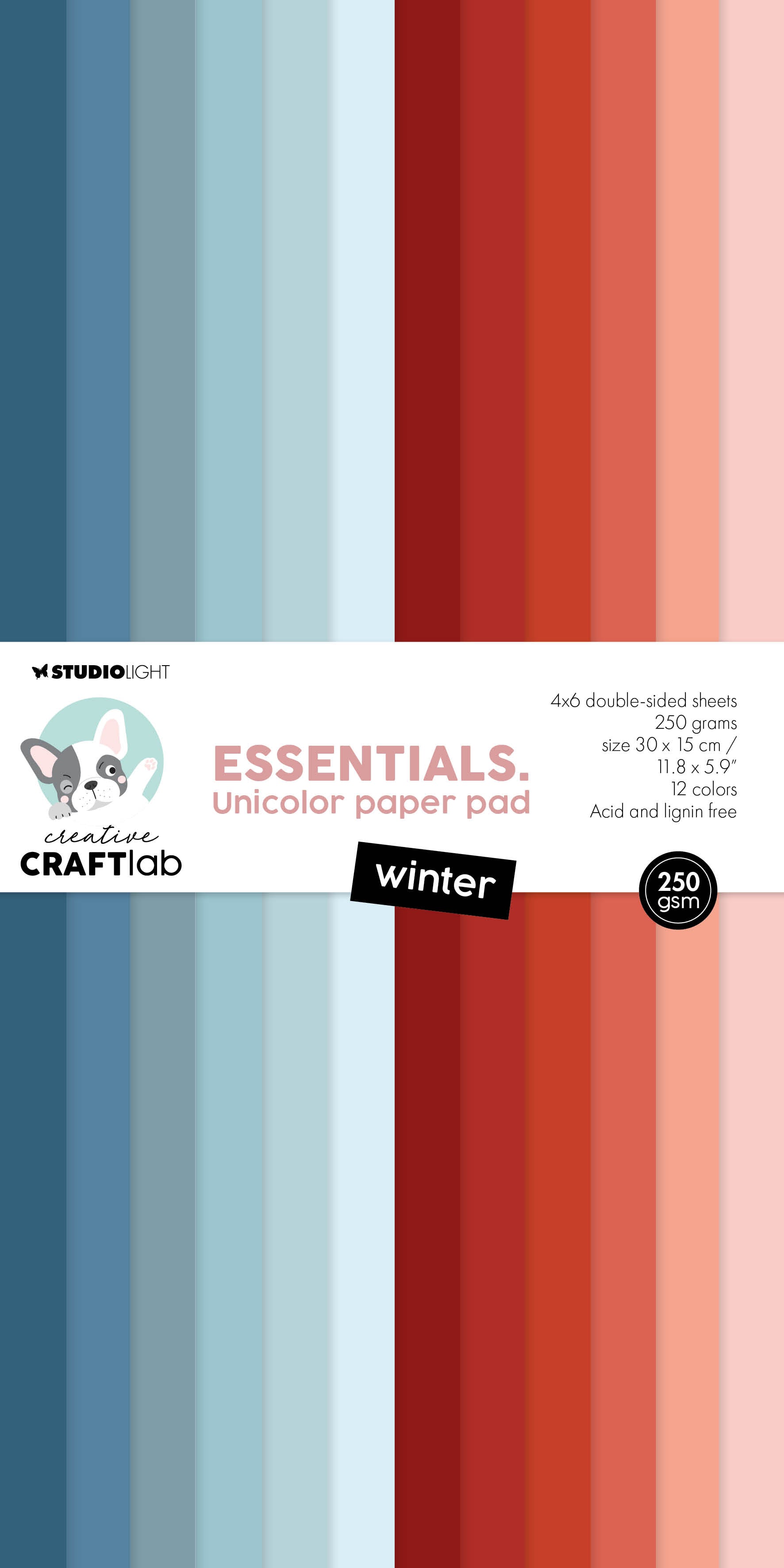 CCL Uniclor Paper Pad Winter Essentials 300x150x9mm 24 Sheets