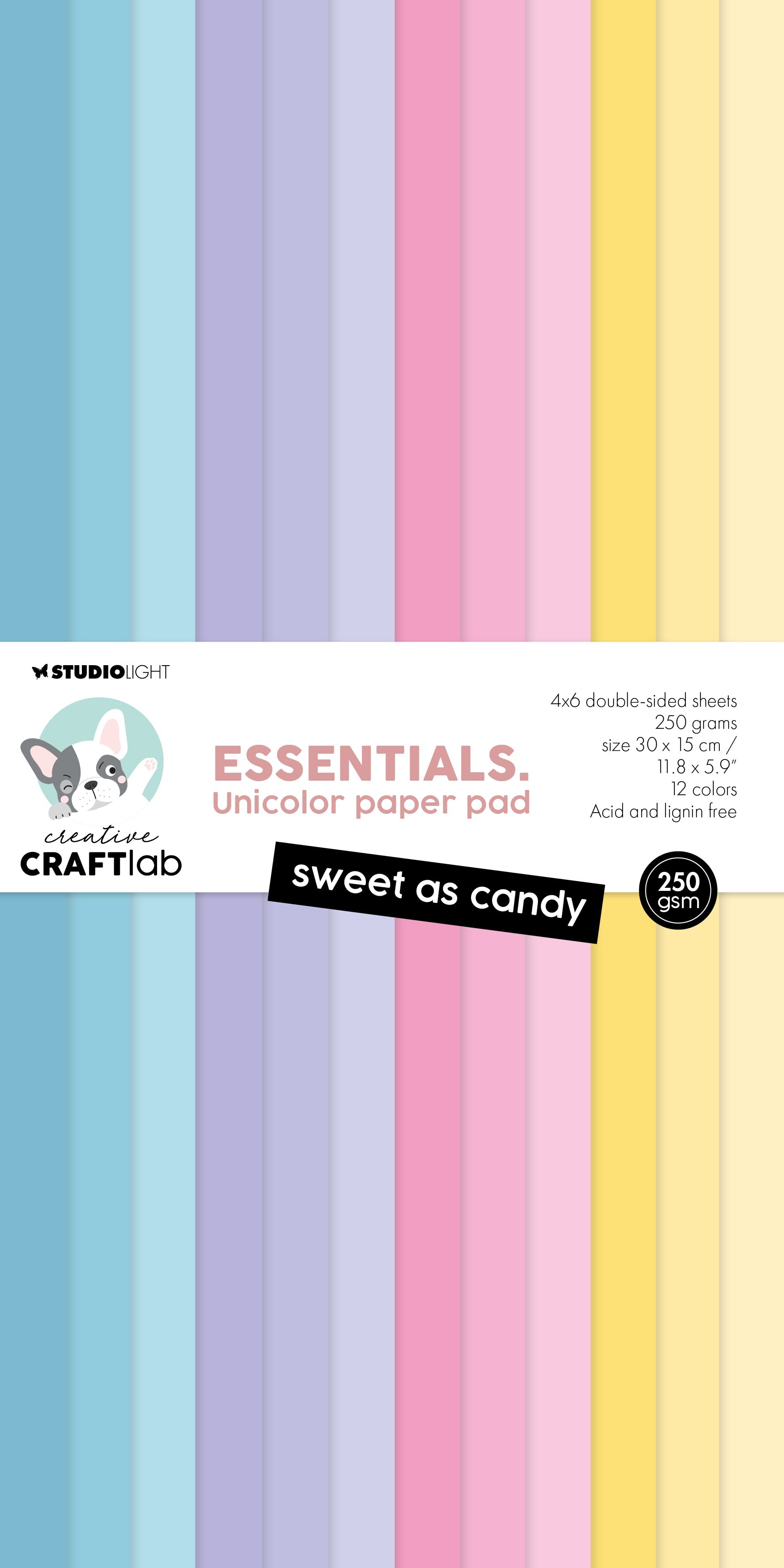 CCL Unicolor Paper Pad Sweet As Candy Essentials 24 Sheets