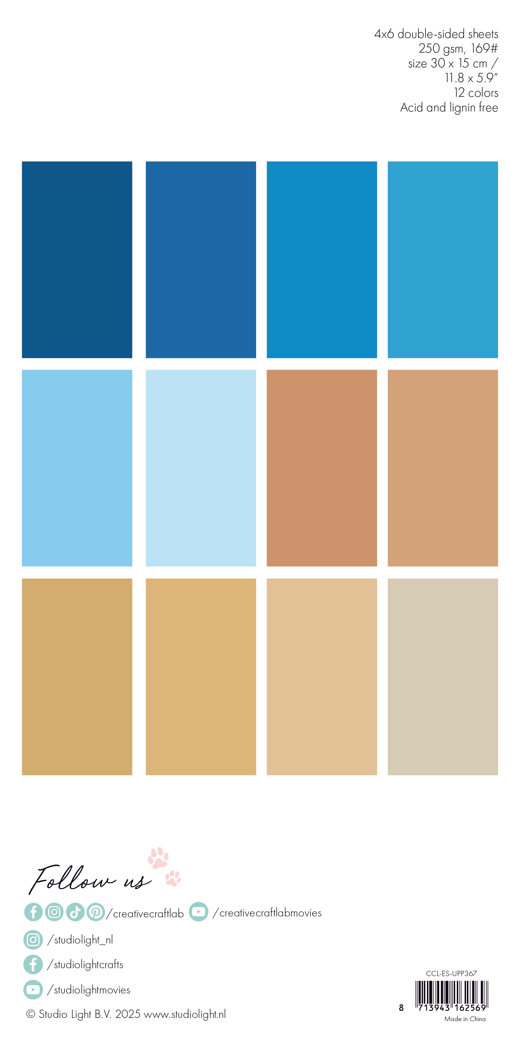 CCL Unciolor Paper Pad Sand & Sea Essentials 24 Sheets