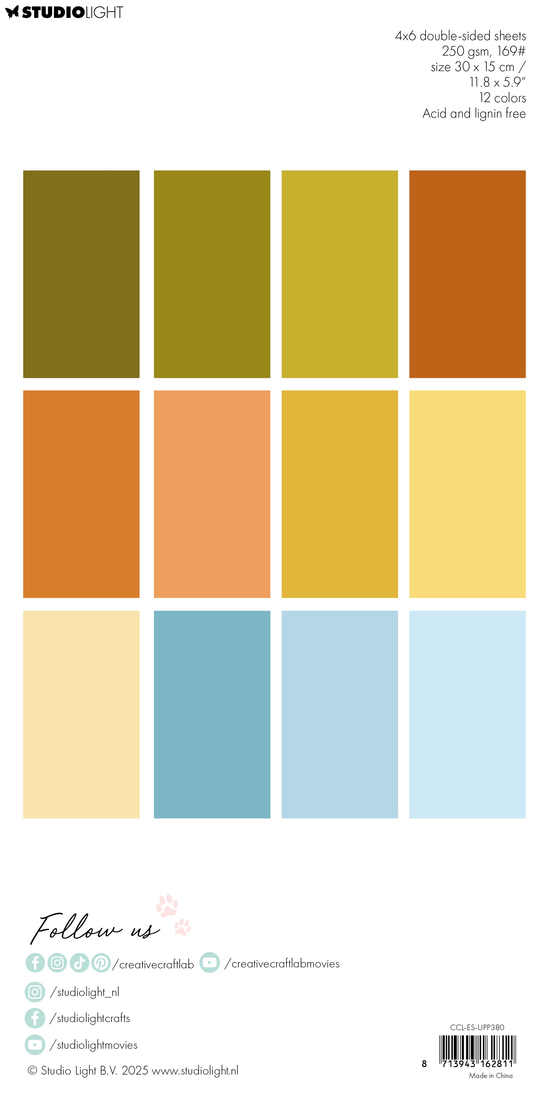 CCL Unicolor Paper Pad Cosy Autumn Essentials 24 Sheets