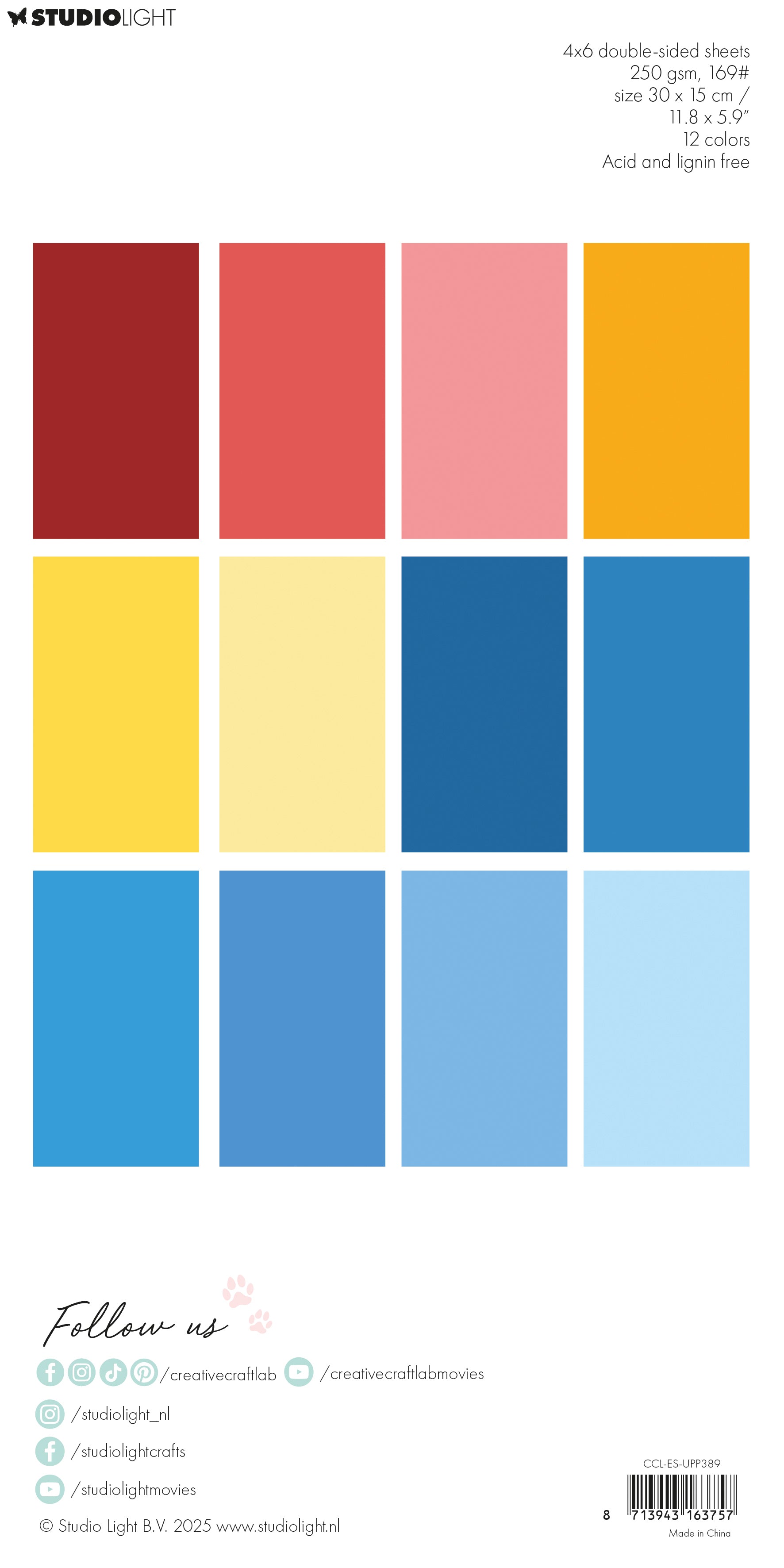 CCL Unicolor Paper Pad Happiness Essentials 24 Sheets