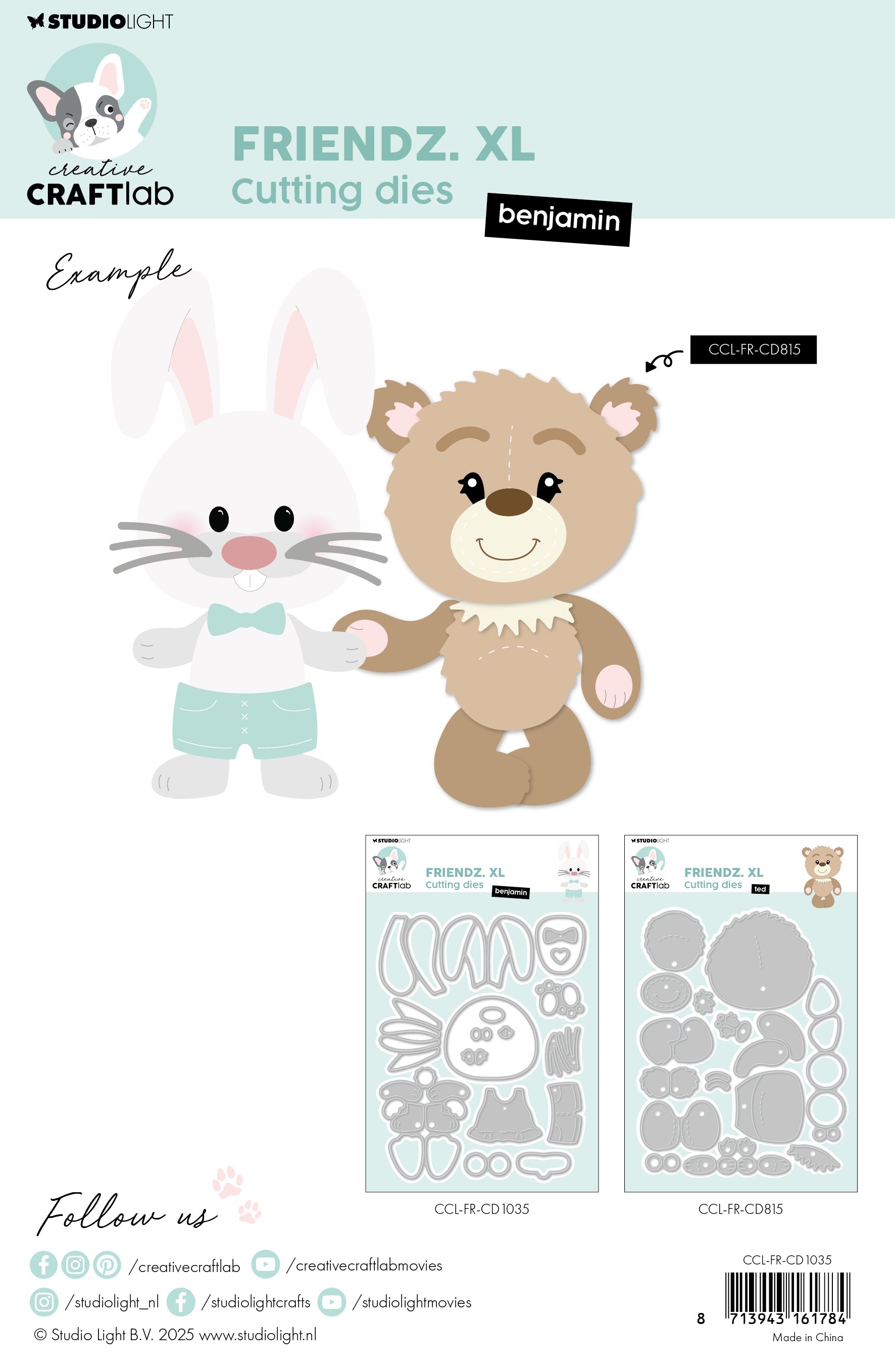 CCL Cutting Die Benjamin Friendz 42 Pieces