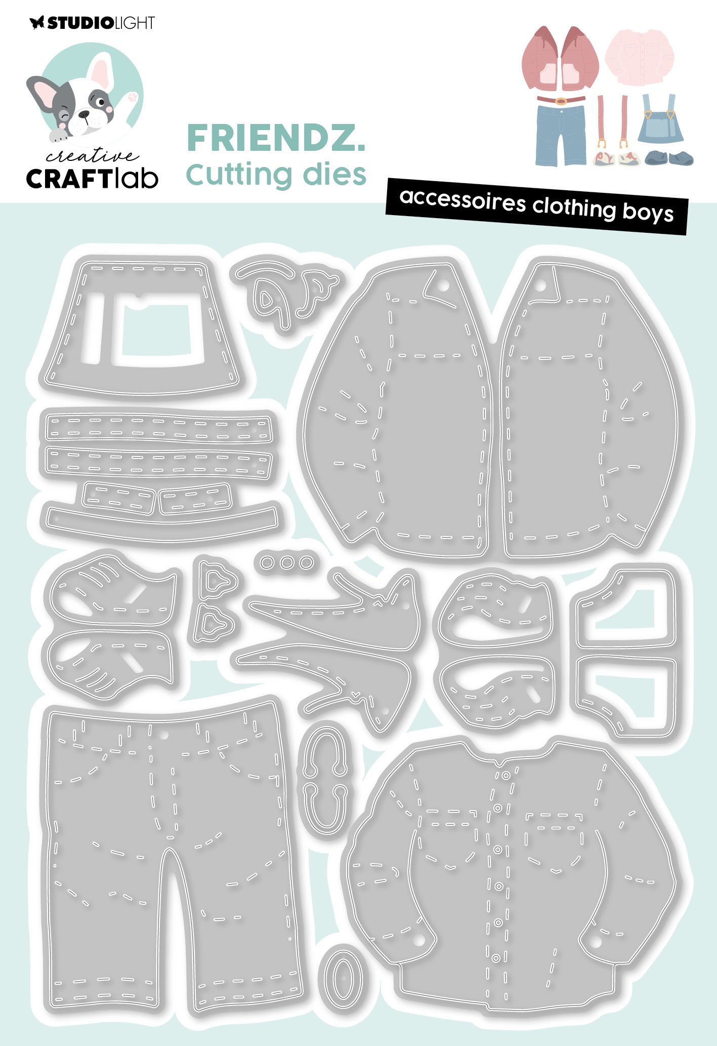 CCL Cutting Die Accessoires Clothing Boys Friendz 14 PC