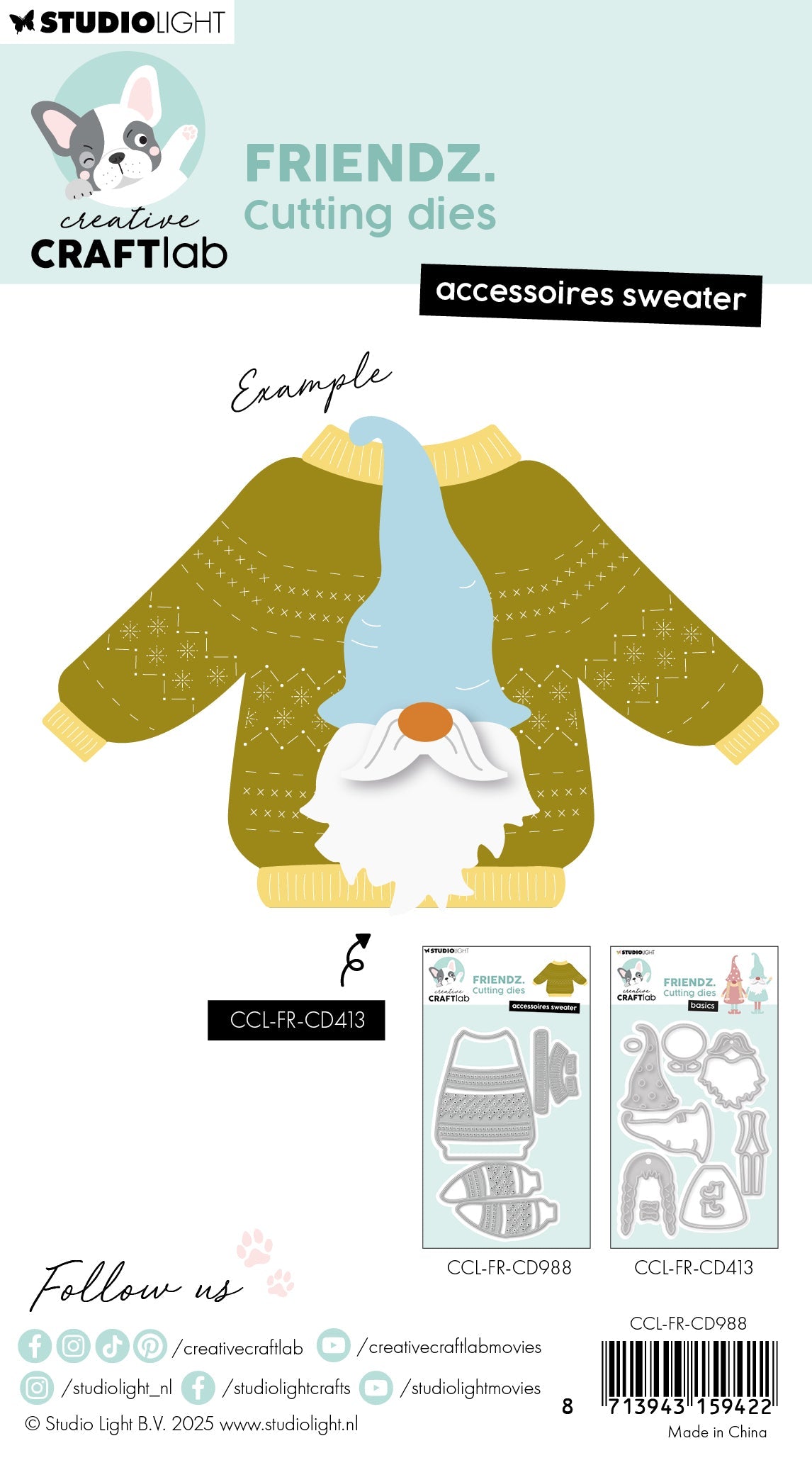 CCL Cutting Die Sweater Friendz 3 Pieces