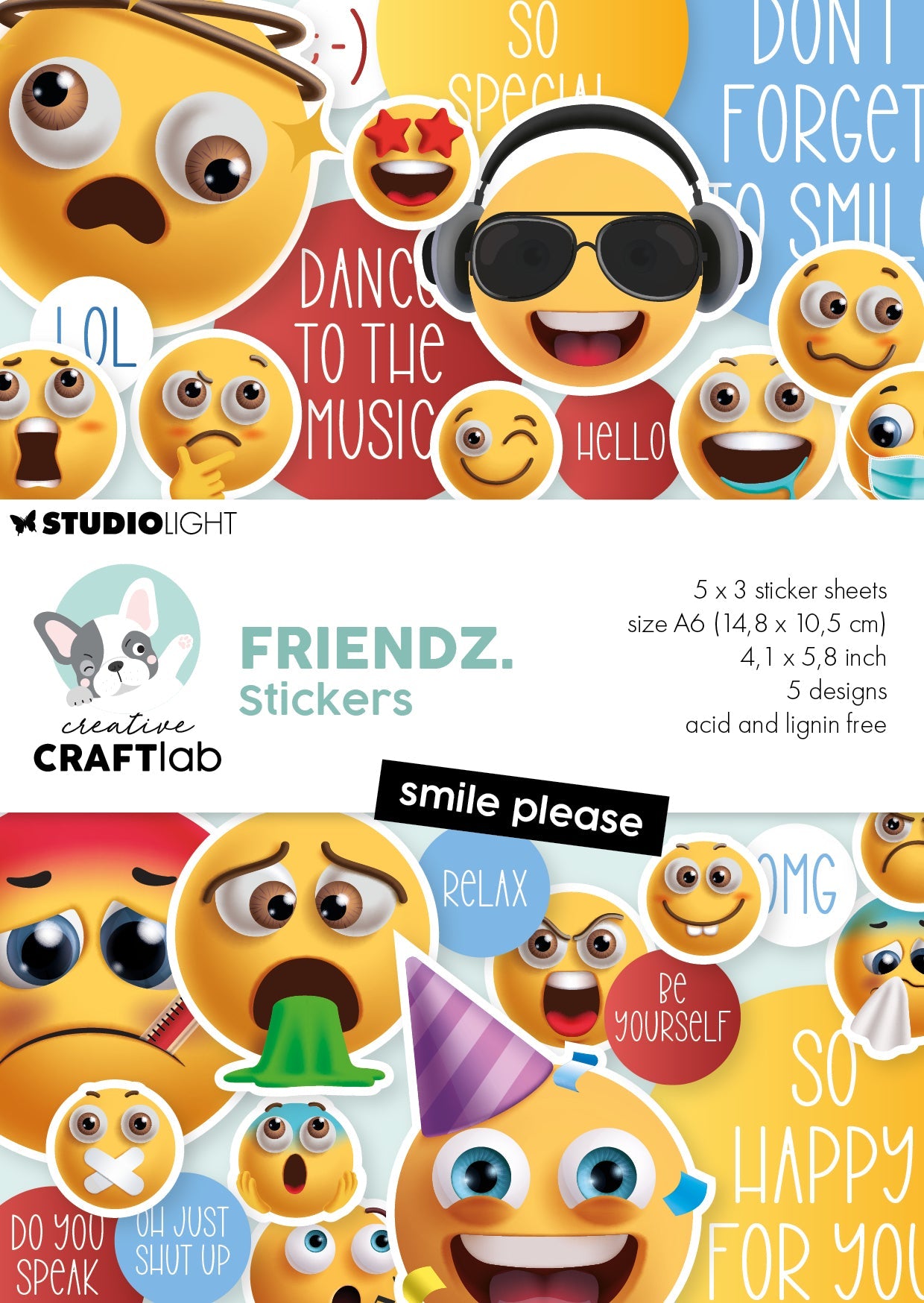CCL Stickers Smile Please Friendz 15 Sheets