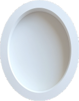 CrafTreat 3D Fold Shapes - Shadow Box White - Oval 3pcs