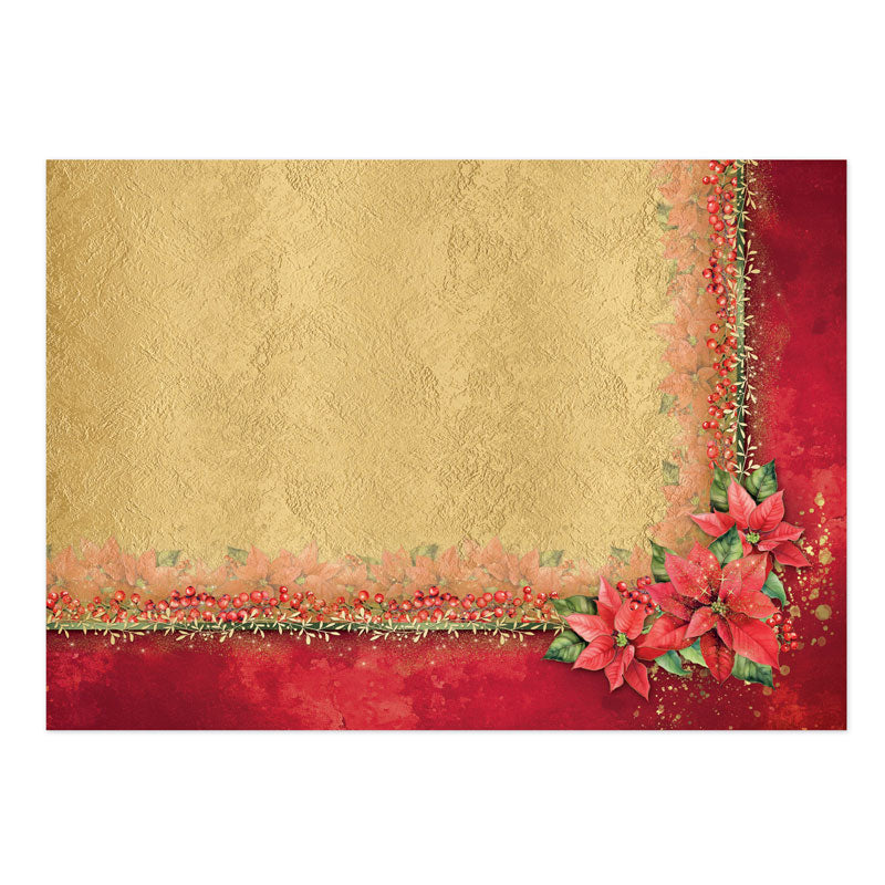 Sparkling Poinsettias Luxury Topper Set