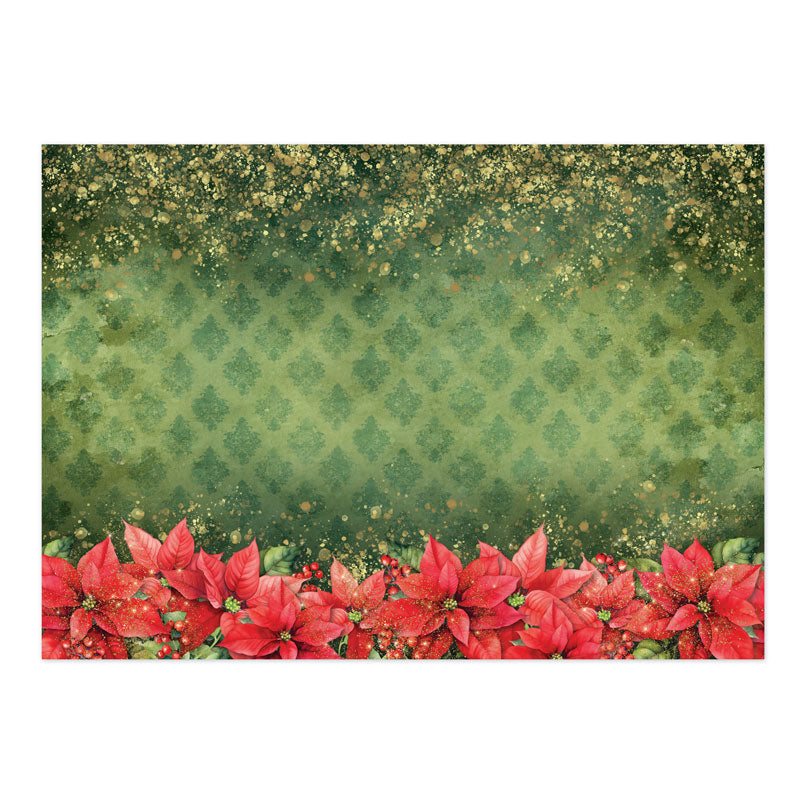 Sparkling Poinsettias Luxury Topper Set