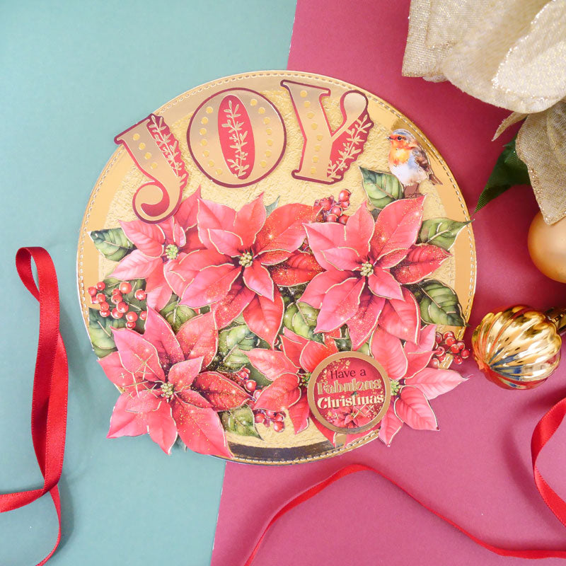 Sparkling Poinsettias Luxury Topper Set