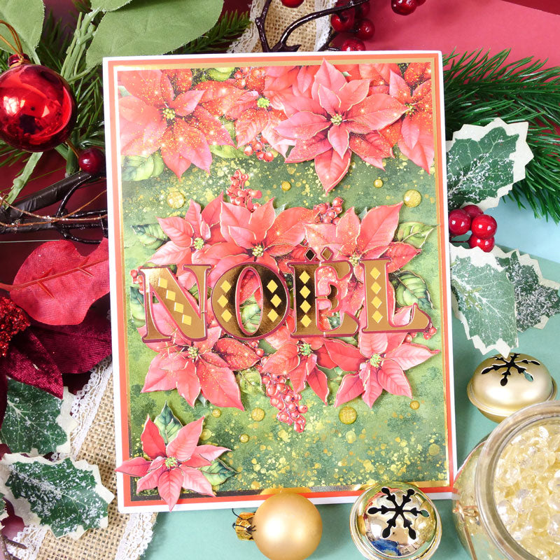 Sparkling Poinsettias Luxury Topper Set