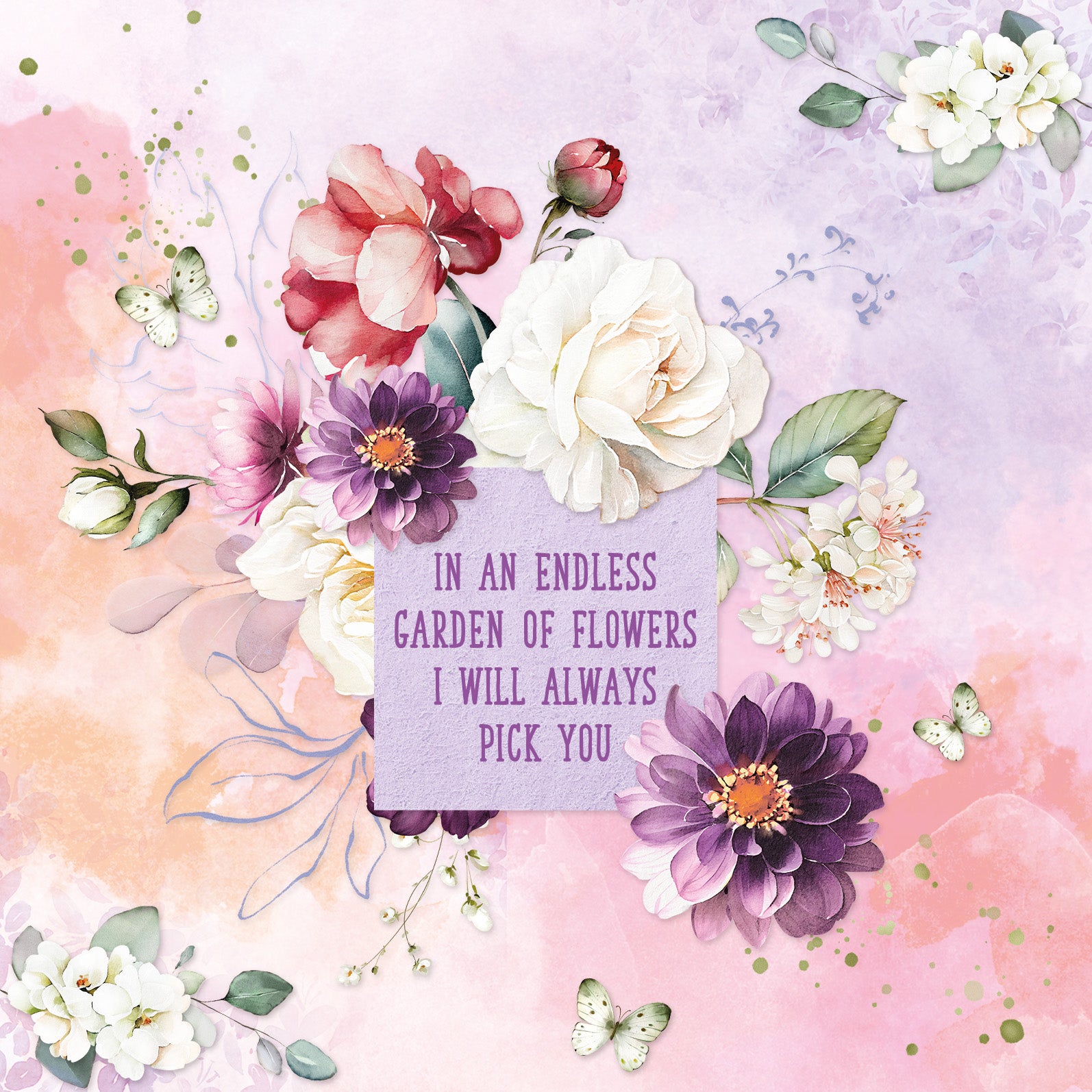 SL Card Making Pad Flowers Essentials 14 Sheets