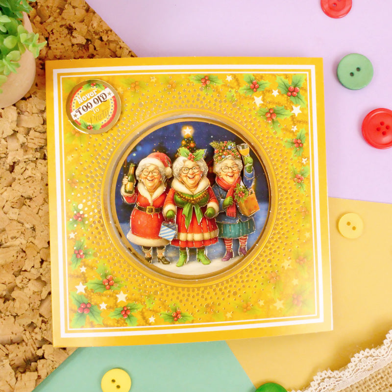 Delightful Golden Oldies Festive Fun Decoupage Card Kit