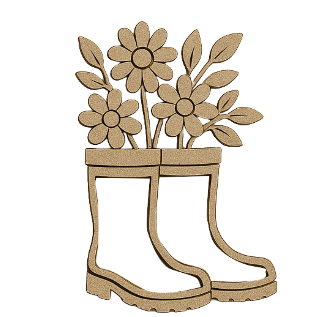 CrafTreat 3D Shaker Chipboard - Boots