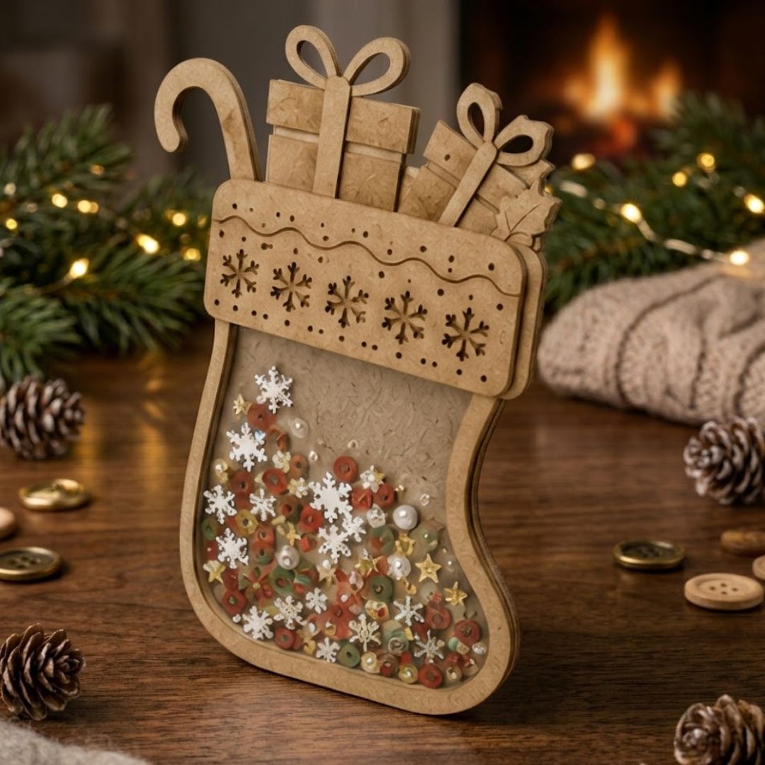 CrafTreat 3D Shaker Chipboards - Stockings