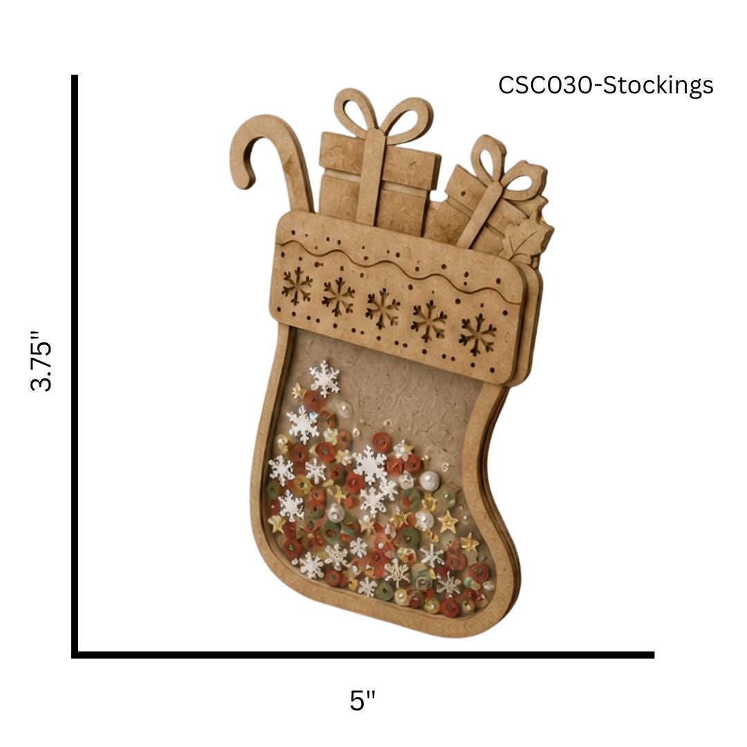 CrafTreat 3D Shaker Chipboards - Stockings