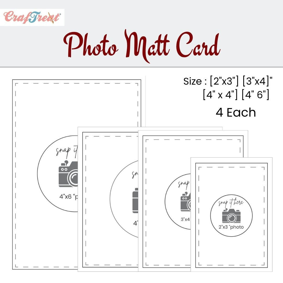 CrafTreat Photo Mat Cards - 16 pieces