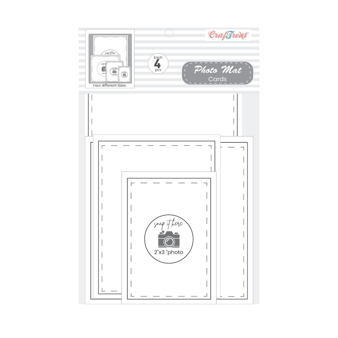 CrafTreat Photo Mat Cards - 16 pieces