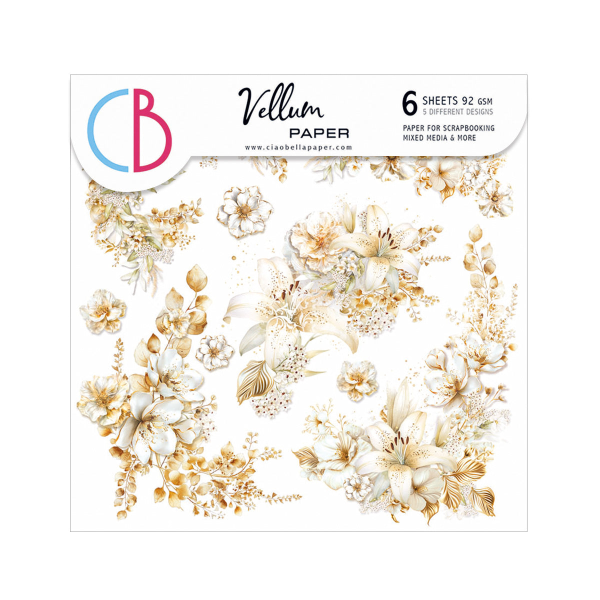 Vellum Blessing Day Fussy Cut 6"x6" 6/Pkg