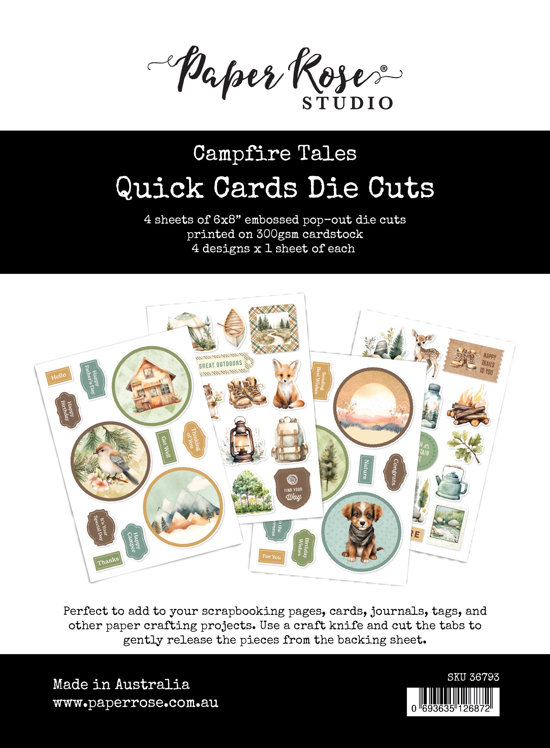 Campfire Tales 6x8" Quick Cards Die Cuts 36793