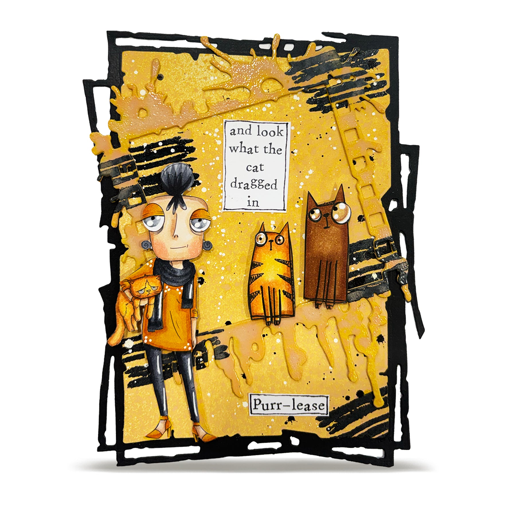 AALL and Create - A7 - Stamp Set - Purr-plexed Dee