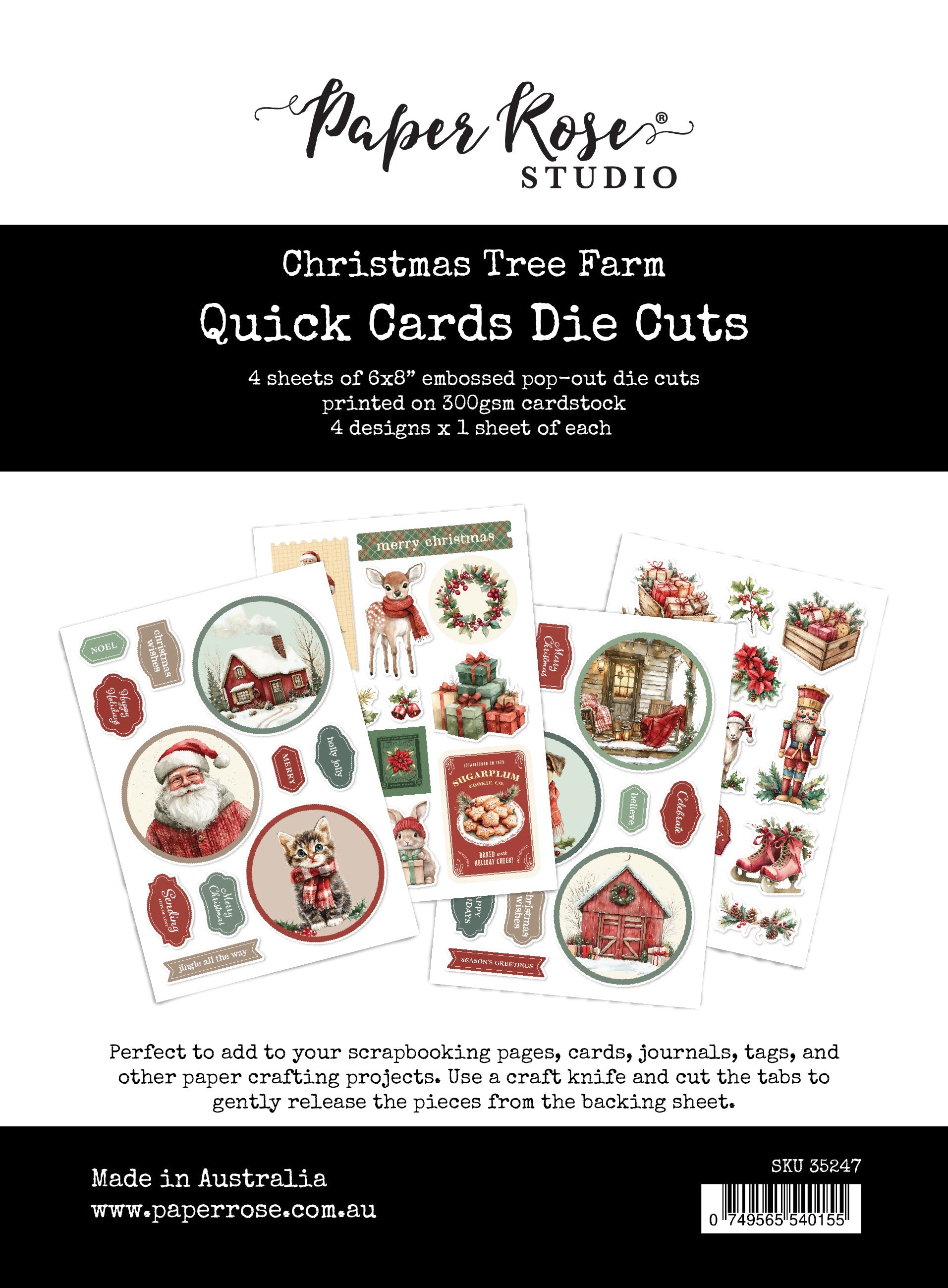 Christmas Tree Farm Quick Card Die Cuts 35247