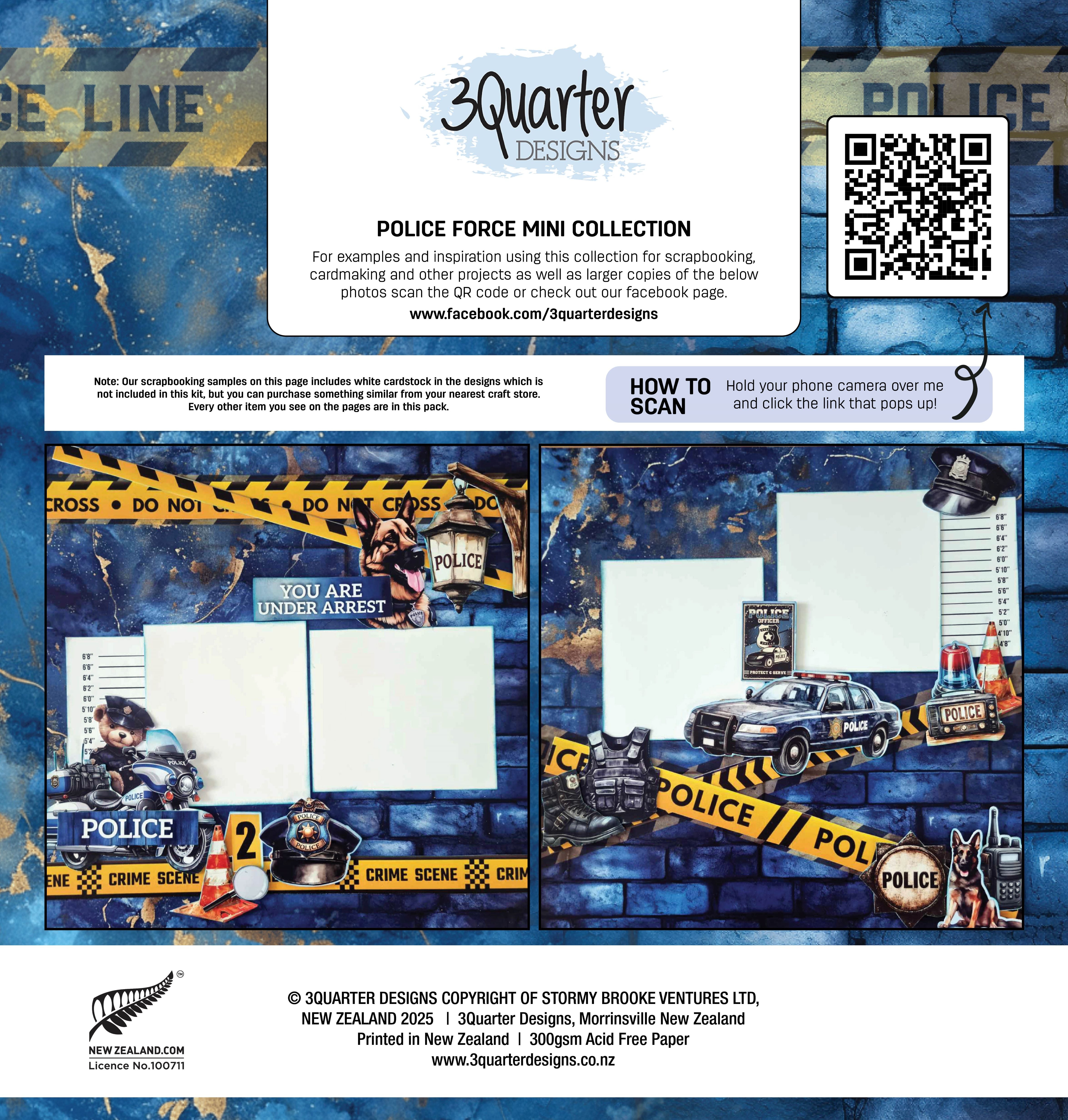 3 Quarter Designs Police Force Mini 12x12 Collection