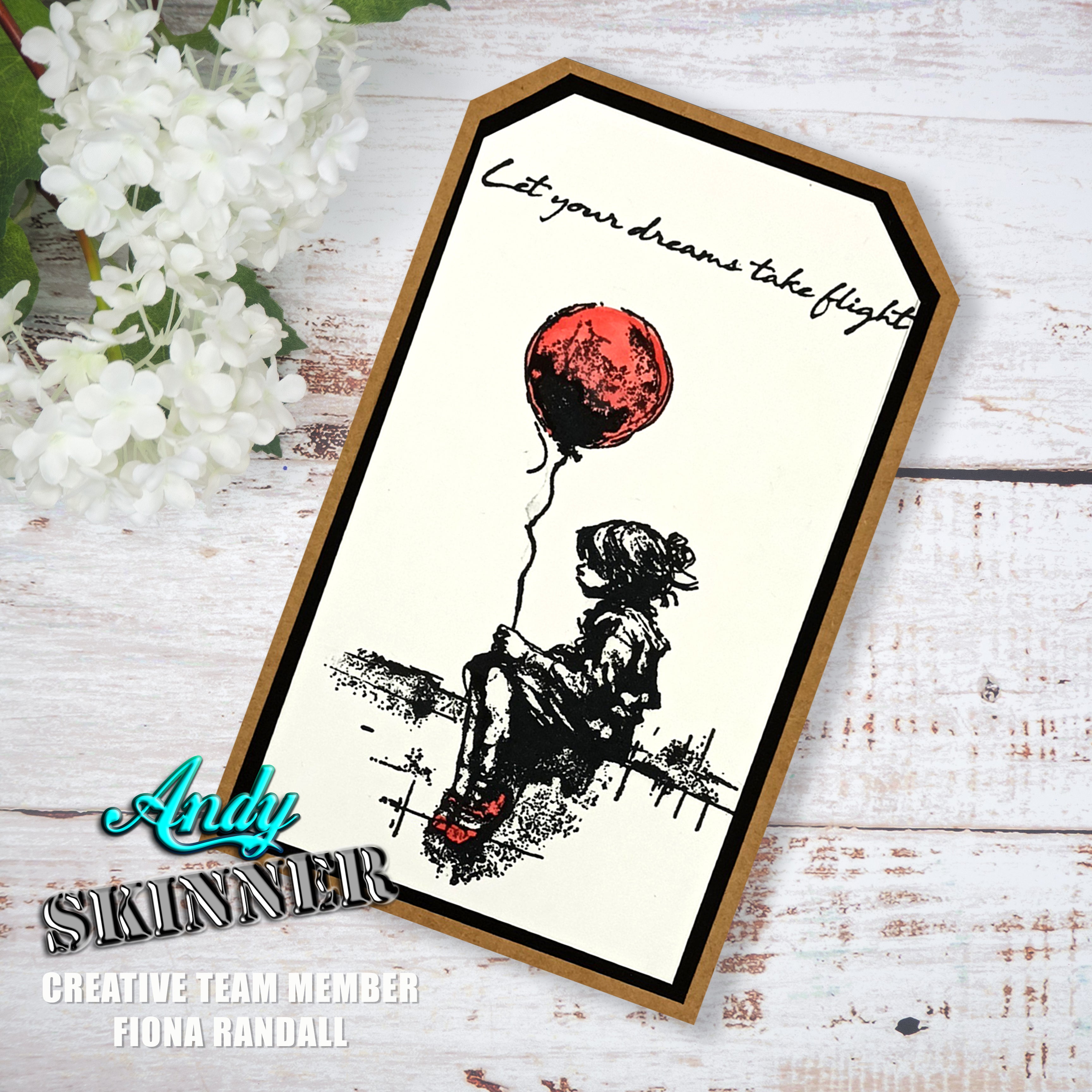 Creative Expressions Andy Skinner Let Your Dreams Take Flight 3.5 in x 5.25 in Pre Cut Rubber Stamp