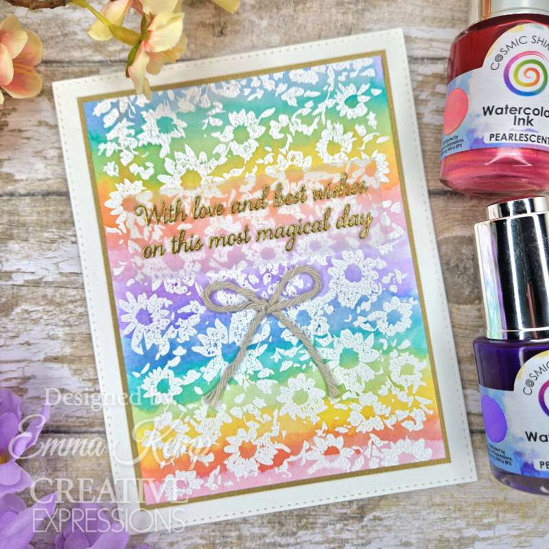 Creative Expressions Chamomile Cascade 5 1/2 in x 3 3/4 in Pre-Cut Rubber Stamp