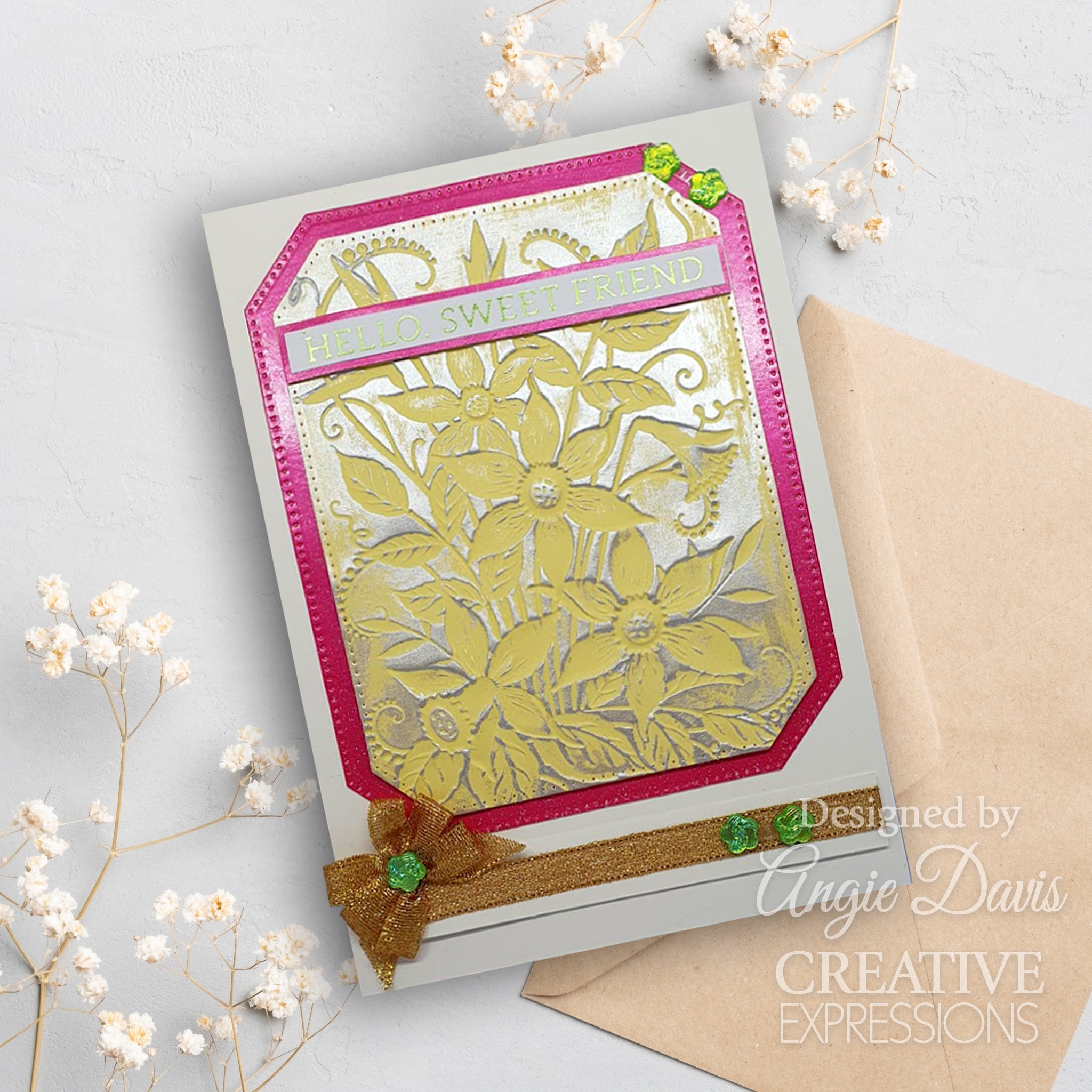 Creative Expressions Daffodil Dreams 5 in x 7 in 3D Embossing Folder