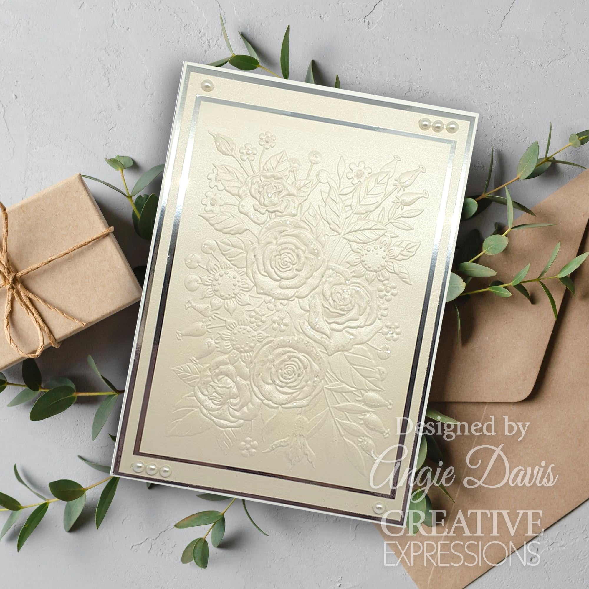 Creative Expressions Rose Garden 5 in x 7 in 3D Embossing Folder