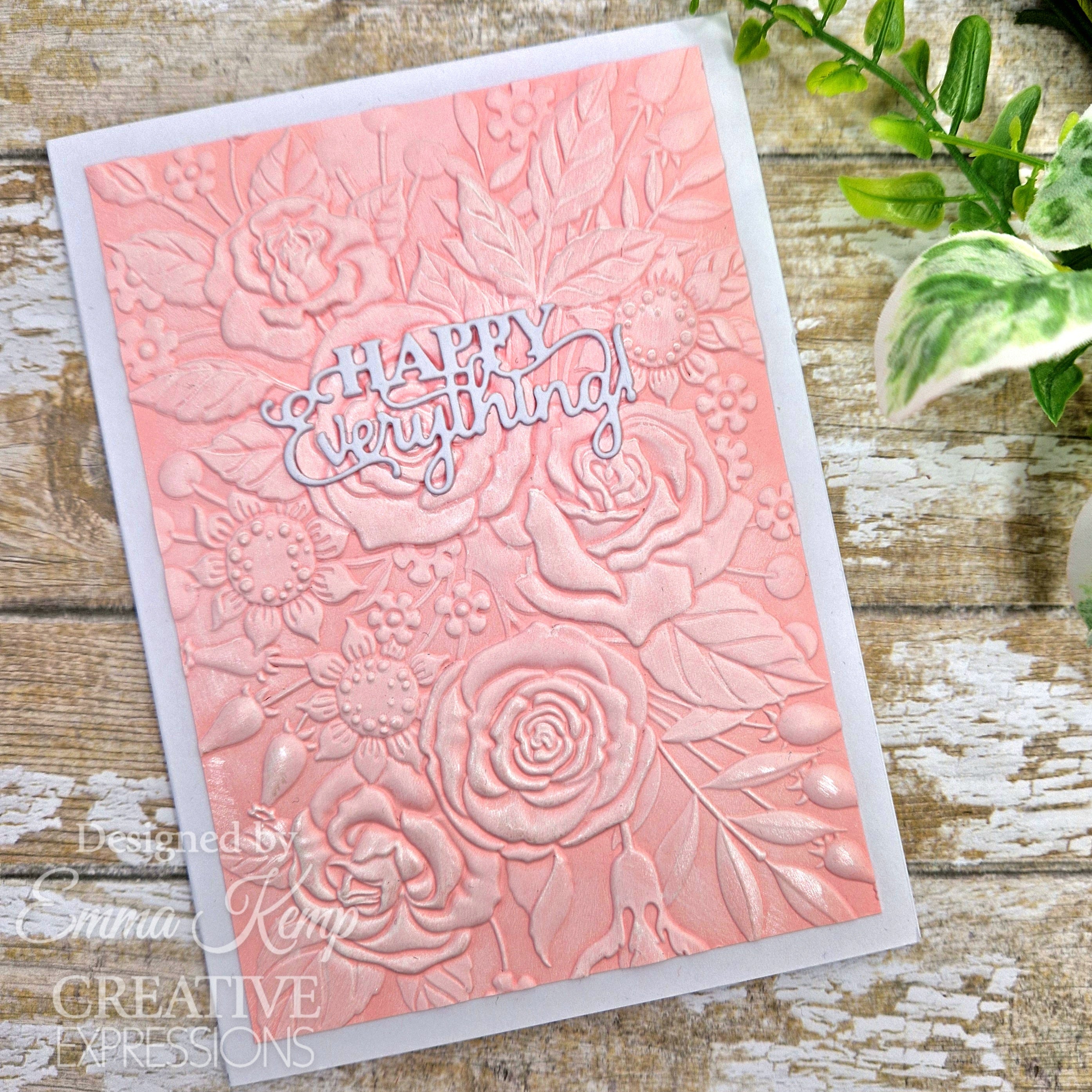 Creative Expressions Rose Garden Companion Colouring Stencil 6 in x 8 in Set of 2