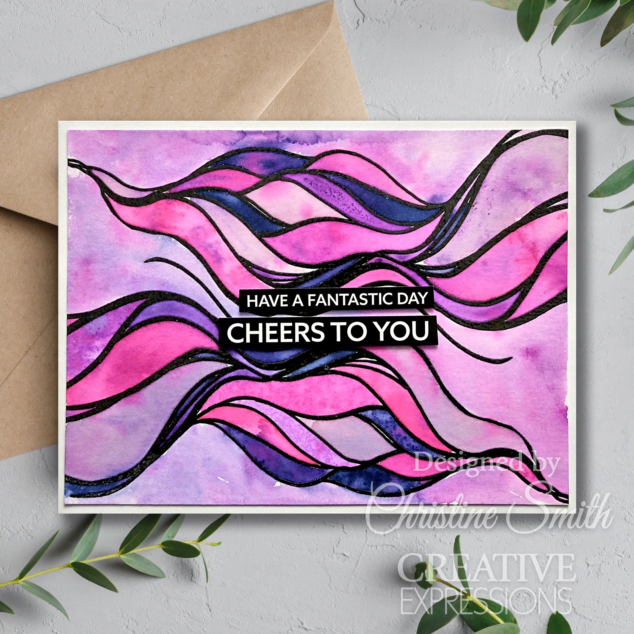 Creative Expressions Jane Davenport WildInk 6 in x 8 in Clear Stamp Set