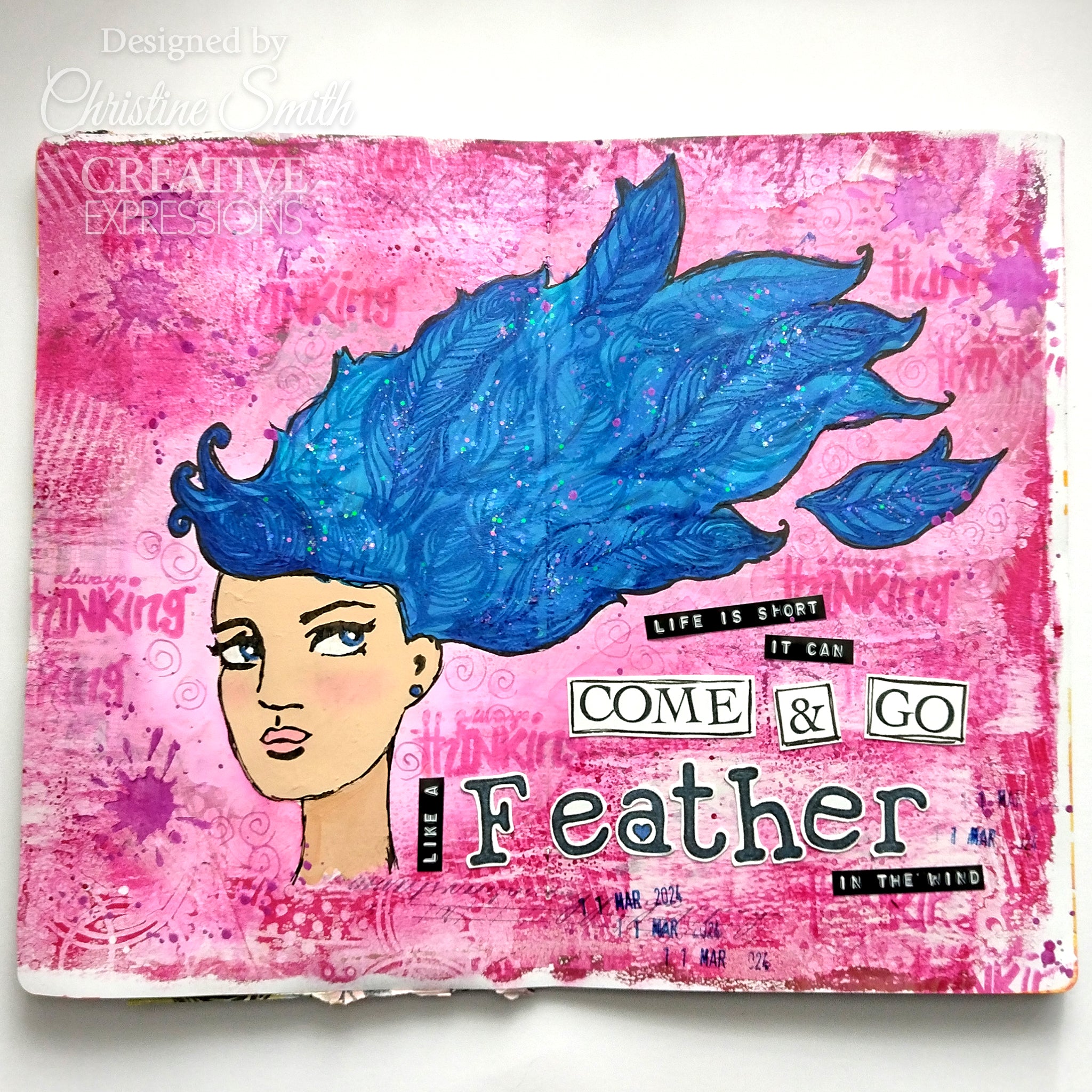 Creative Expressions Jane Davenport SideChick 4 in x 6 in Clear Stamp Set