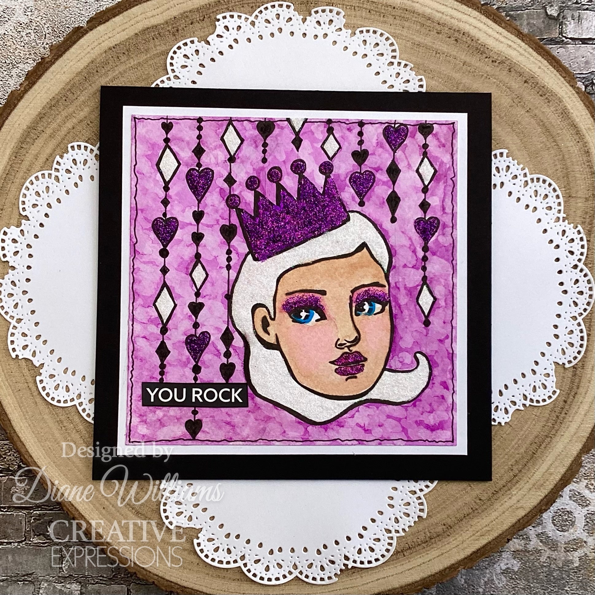 Creative Expressions Jane Davenport SideChick 7 in x 7 in Stencil