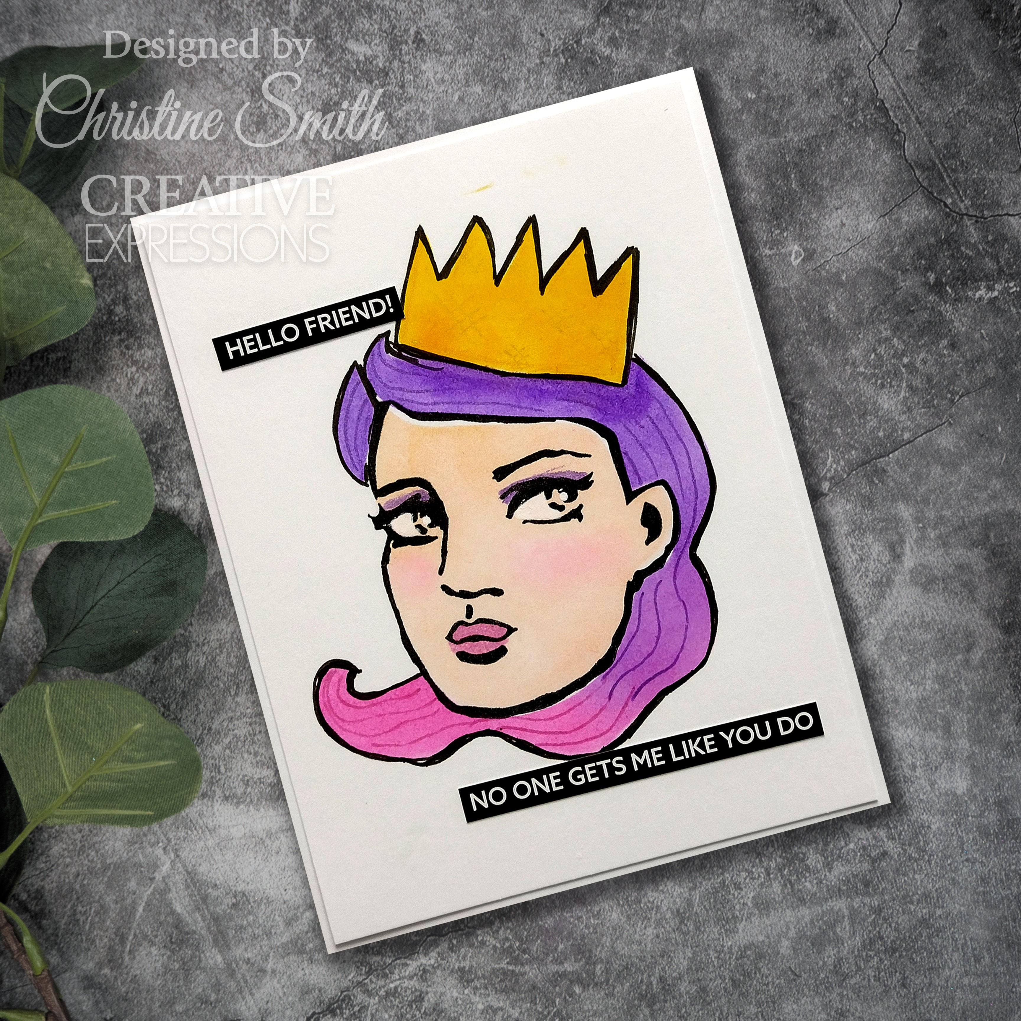 Creative Expressions Jane Davenport SideChick 7 in x 7 in Stencil