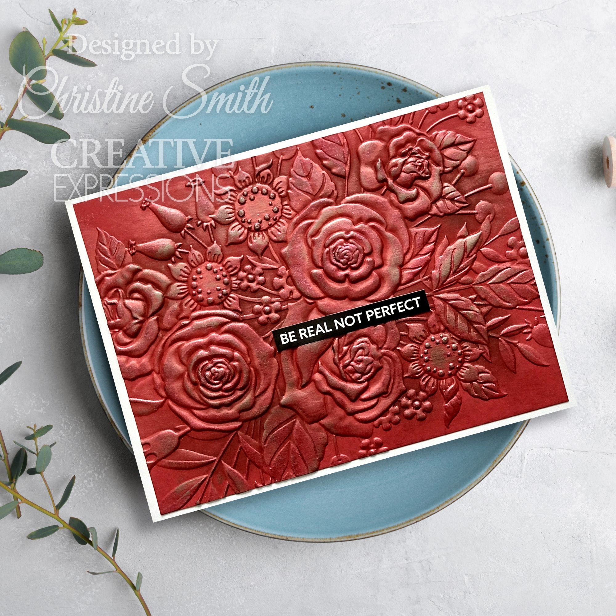 Creative Expressions Rose Garden 5 in x 7 in 3D Embossing Folder