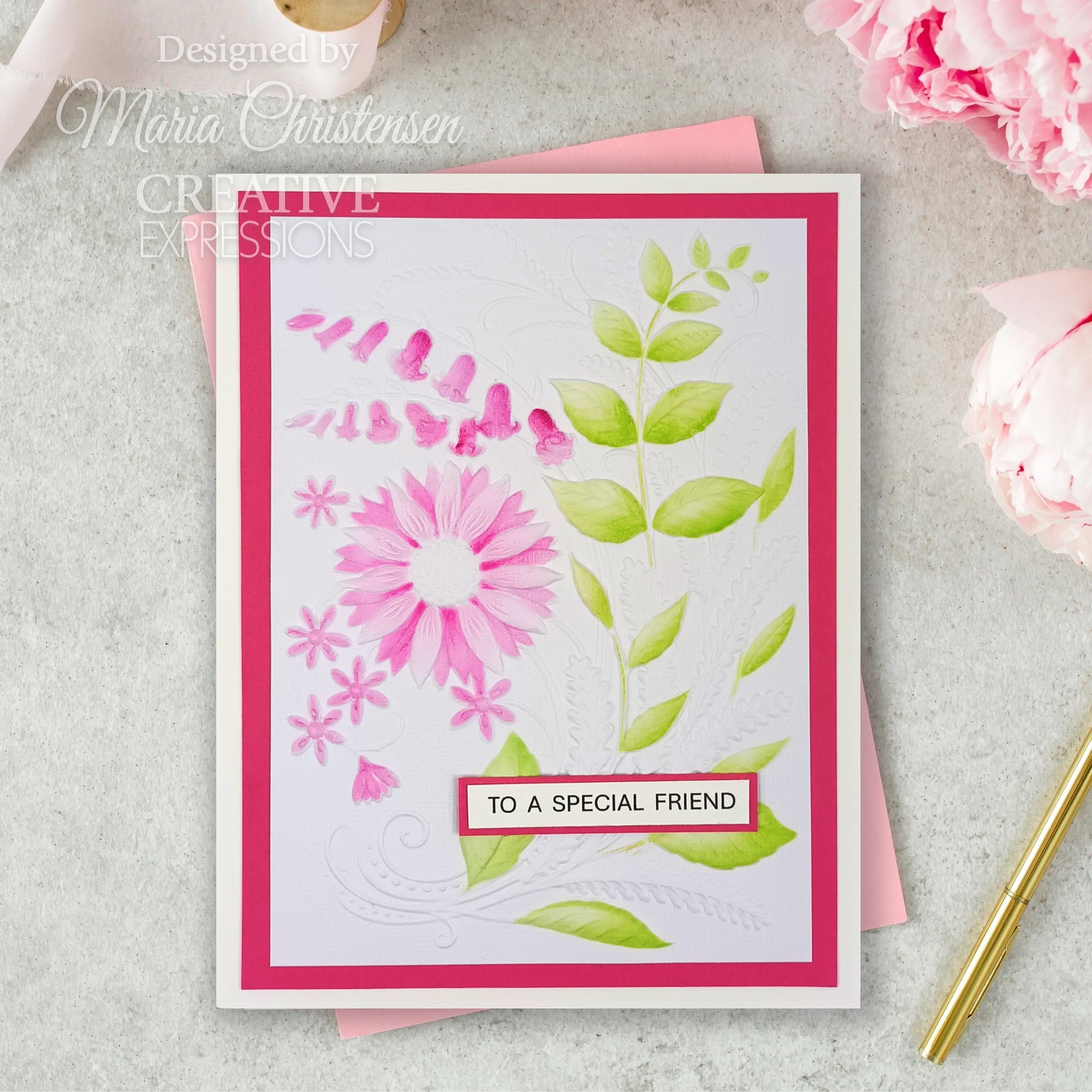 Creative Expressions Sunshine Serenade Companion Colouring Stencil 6 in x 8 in Set of 2