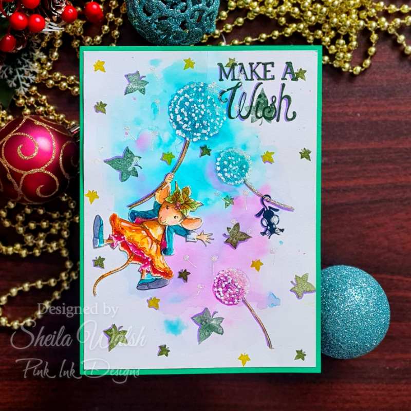 Pink Ink Designs The Brolly & The Ivy 6 in x 8 in Clear Stamp Set