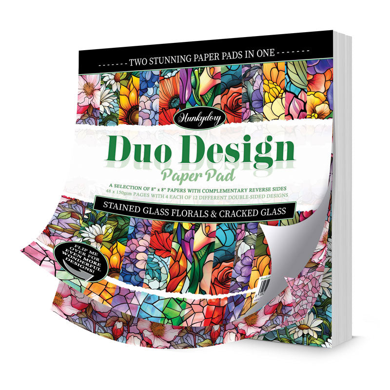 Duo Design Paper Pads - Stained Glass & Cracked Glass