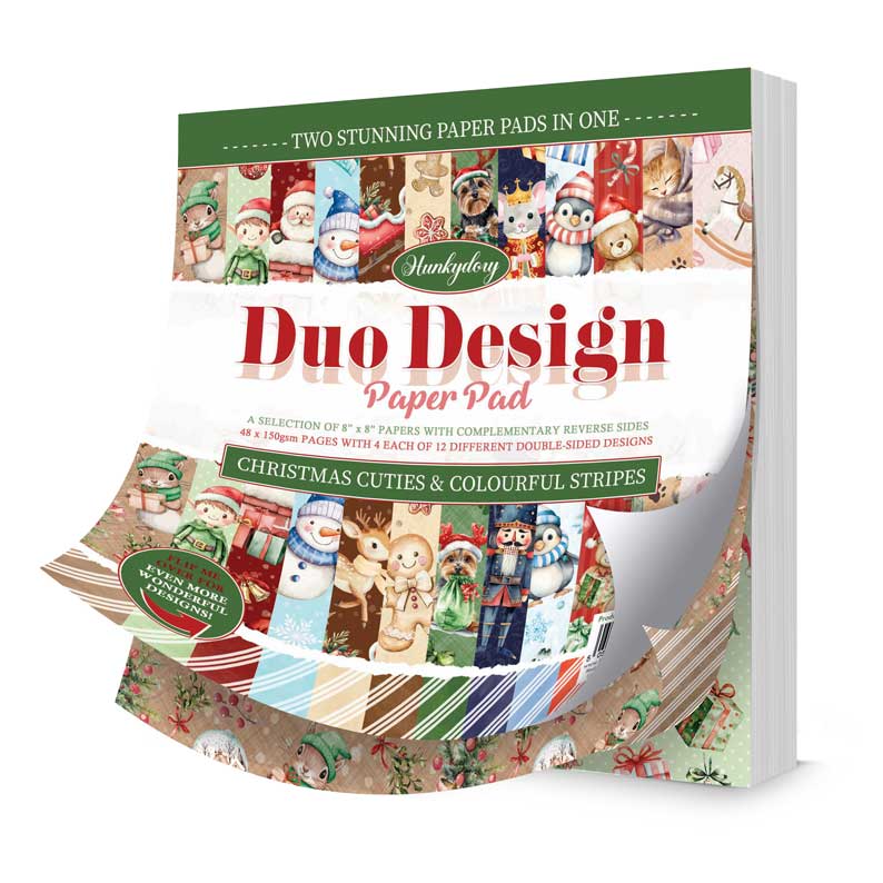 Duo Design Paper Pads - Christmas Cuties & Colourful Stripes