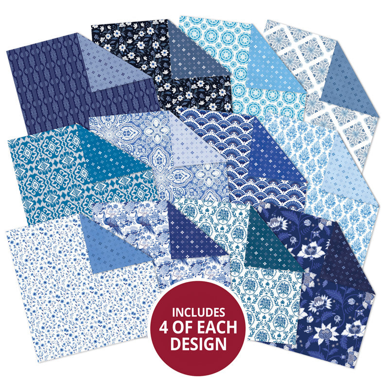Duo Design Paper Pads - Timeless Blues & Classic Quatrefoil
