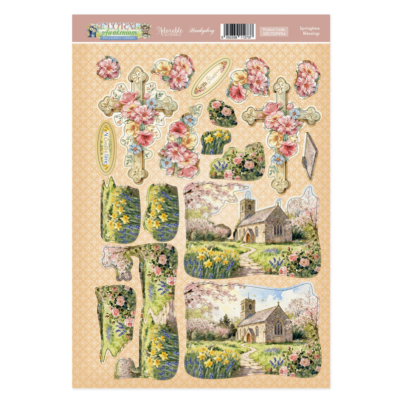 Springtime Blessings Decoupage Topper Sheet