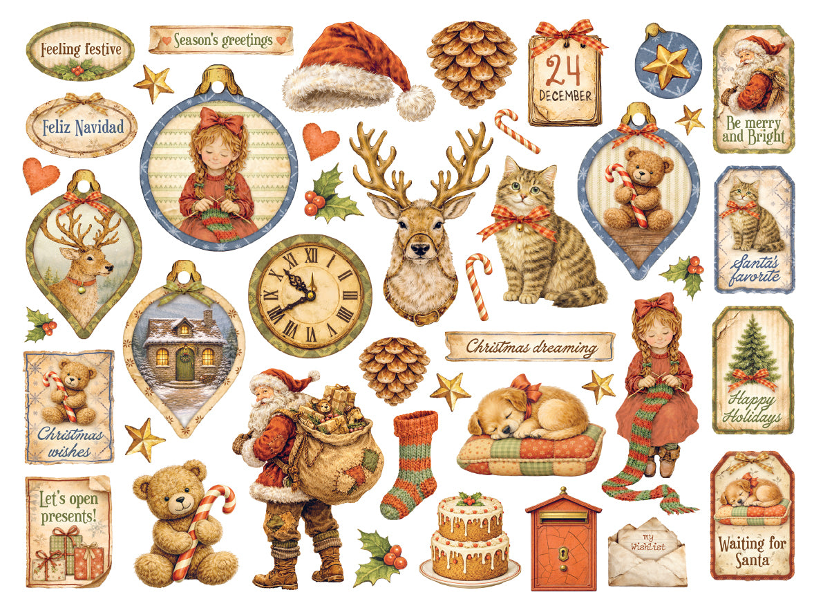 Printed Decorative Die Cuts For Art And Craft - Silent Night