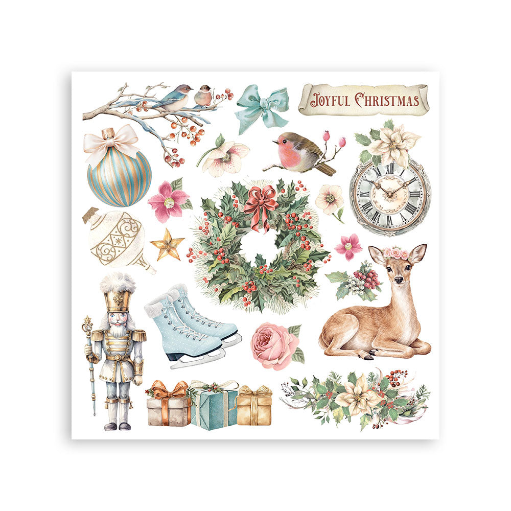 Printed Decorative Rub-On Kit For Art And Craft cm 15.5x15.5 - Winter Magic